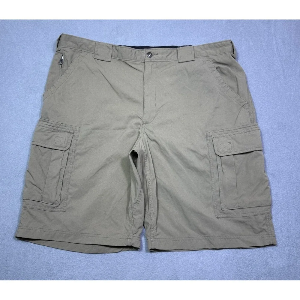 Duluth Trading Cargo Shorts Mens XXL 40x11 Brown Performance Stretch Gorpcore